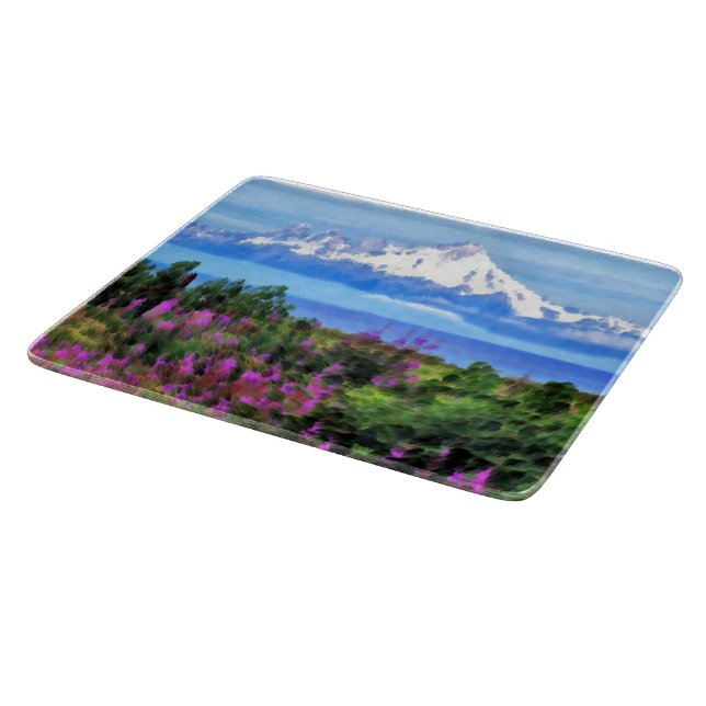 Planche À Découper Peinture sauvage surréelle en Alaska (Coin)