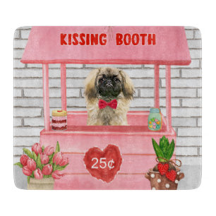 Planche À Découper pekingese Chien Valentine's Day Kissing Booth