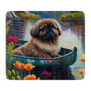 Planche À Découper Pekingese sur une pagaie : une aventure Pittoresqu