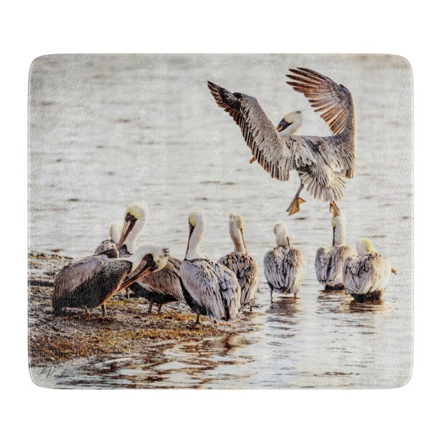 Planche À Découper Pélicans sur le Bayou Cutting Board (Devant)