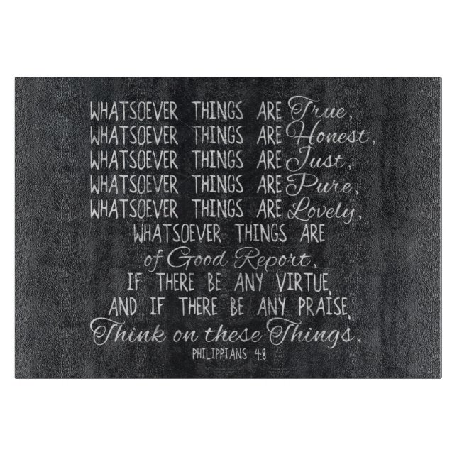 Planche À Découper Pensez sur l'écriture sainte chrétienne de bible (Devant)