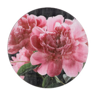 Planche À Découper Peony Bouquet Closeup : Rouge rose