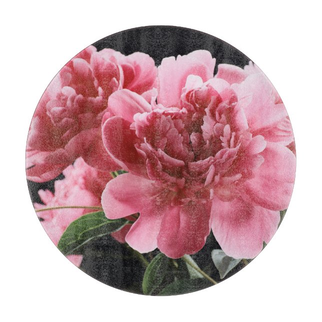 Planche À Découper Peony Bouquet Closeup : Rouge rose (Devant)