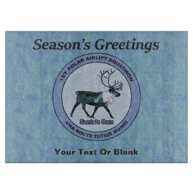 Planche À Découper Père Noël 1er Polar Airlift Sqdn - Subduit (Devant)