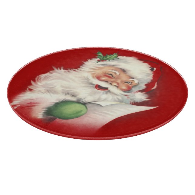 Planche À Découper Père Noël vintage (Coin)