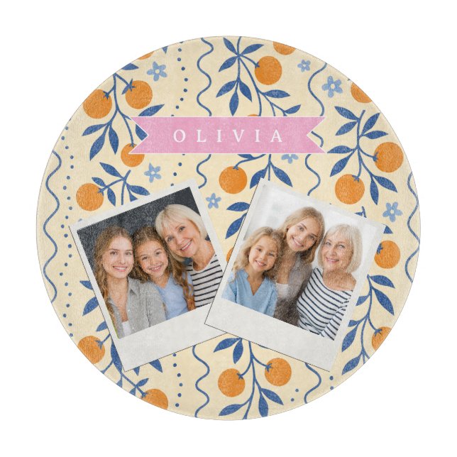 Planche À Découper Personalized cute retro citrus folk pattern (Devant)