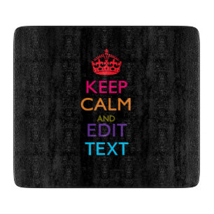 Planche À Découper Personalized KEEP CALM Have Your Text Multicolored