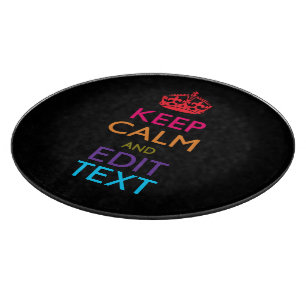 Planche À Découper Personalized KEEP CALM Have Your Text Multicolored