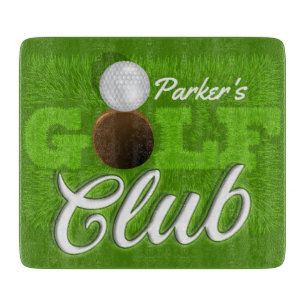 Planche À Découper Personalized NAME Golfer Green Golf Course Club