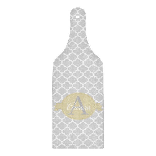Planche à découper personnalisée en Quatrefoil jau (Devant)