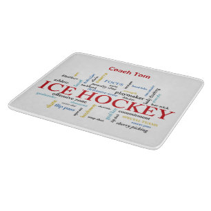 Planche À Découper Personnaliser, Entraîneur de Hockey sur Glace Merc