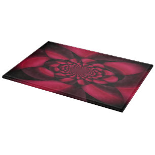 Planche À Découper Pétale Noir Rouge Rubis