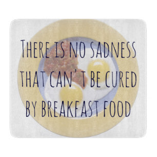 Planche À Découper Petit-déjeuner Oeufs de nourriture sur plaque amus