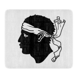 Planche À Découper Petit drapeau de conseil de taille du verre de la