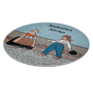 Planche À Découper Petite fille hollandaise vintage robe traditionnel