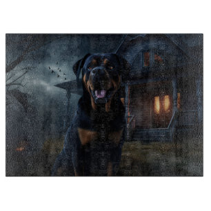 Planche À Découper Peur d'Halloween Rottweiler