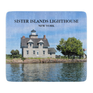 Planche À Découper Phare de Sister Islands, New York Cutting Board