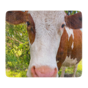 Planche À Découper Photo de la ferme de la vache