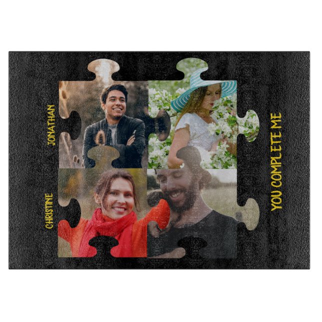 Planche À Découper Photo de pièce de puzzle personnalisée Vous me com (Devant)