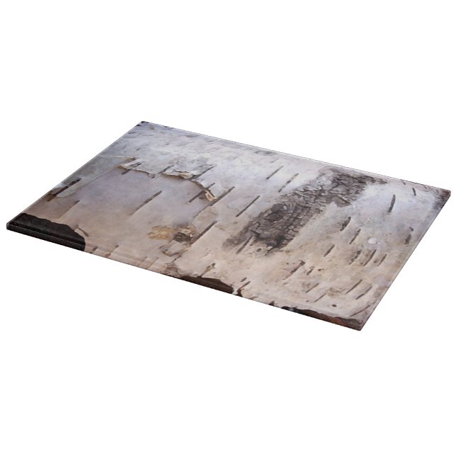 Planche À Découper Photographie de l'écorce de bouleau blanc (Coin)