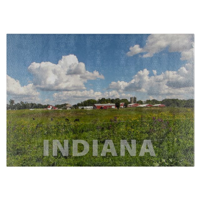 Planche À Découper Pittoresque Indiana Farm (Devant)