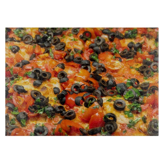 Planche À Découper Pizza aux olives noires (Devant)