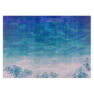 Planche À Découper Plage de la mer bleue 