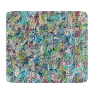 Planche À Découper Plage de verre bleu 6 x 7 Déco