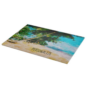 Planche À Découper Plage Palm Trees Coupe Board