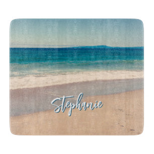 Planche À Découper Plage personnalisée Photo Océan Bleu Pittoresque