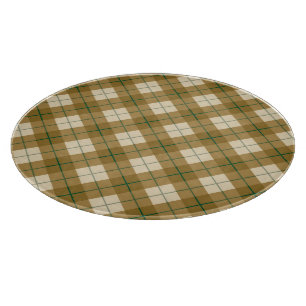 Planche À Découper Plaid polarisé en or avec la rayure verte