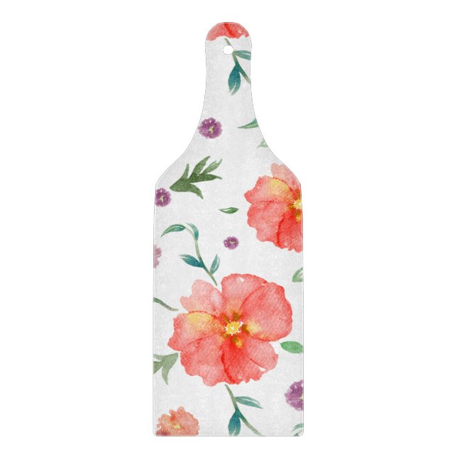 Planche À Découper Planche à coudre en verre de fleur - Cadeau de cui (Devant)