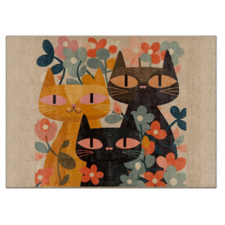 Planche À Découper Planche À Coupe De Chat Du Milieu Du Siècle, Planc