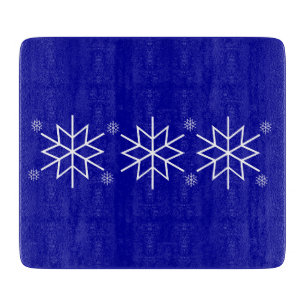Planche À Découper Planche à neige blanche sur Blue