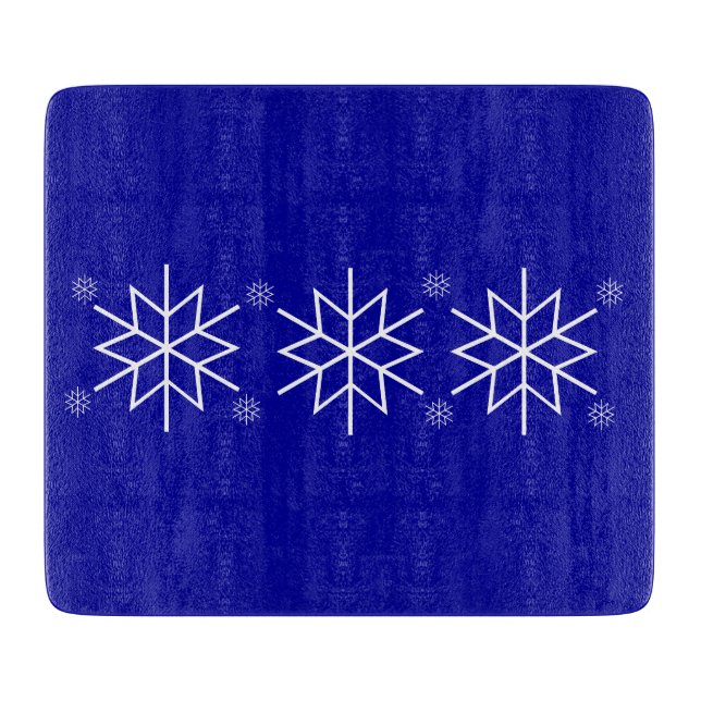 Planche À Découper Planche à neige blanche sur Blue (Devant)