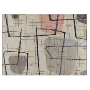 Planche À Découper Planche Abstraite moderne du milieu du siècle