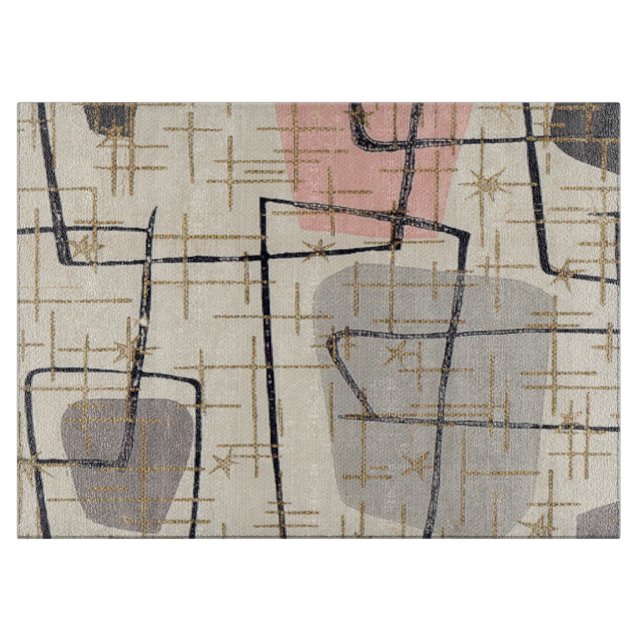 Planche À Découper Planche Abstraite moderne du milieu du siècle (Devant)