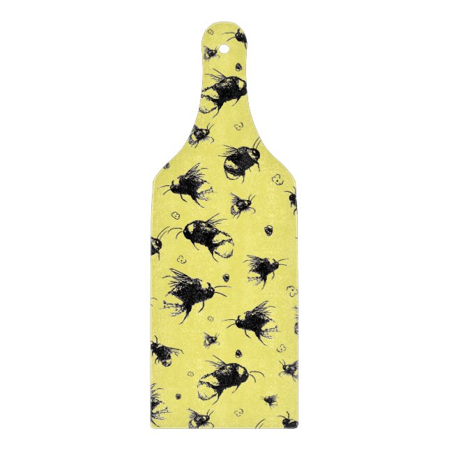 Planche À Découper Planche d'abeilles et de fleurs - Cadeau Mariage p (Devant)