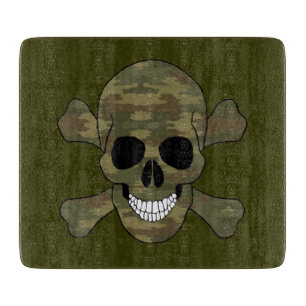 Planche À Découper Planche De Coupe Du Crâne Et Des Troncs De Camoufl