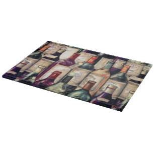Planche À Découper Planche de coupe en verre pour les amateurs de vin