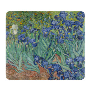 Planche À Découper Planche de coupe en verre Van Gogh Irises