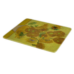 Planche À Découper Planche de coupe en verre Van Gogh Sunflowers