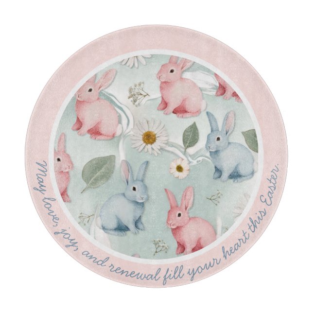 Planche À Découper Planche de couture de lapin de Pâques personnalisé (Devant)