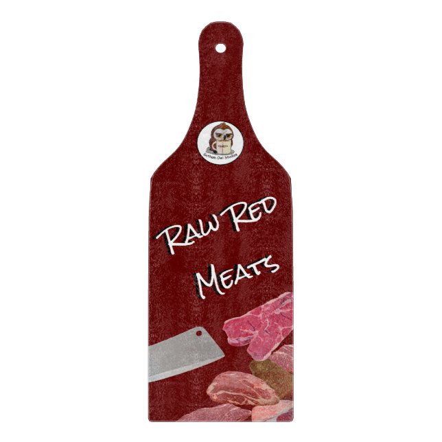 Planche À Découper Planche De Découpe En Verre De Viande Rouge Brute  (Devant)