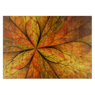 Planche À Découper Plante d'automne, Abstrait moderne Fractal Art Lea