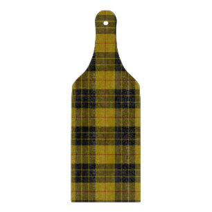 Planche À Découper Plaque noire jaune tartan MacLeod