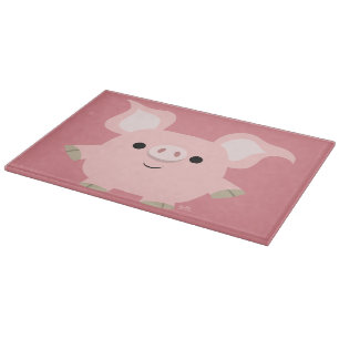 Planche À Découper Plat Shorty Cartoon Pig Découpe