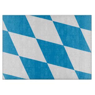 Planche À Découper Plateau de coupe en verre avec Drapeau de Bavière