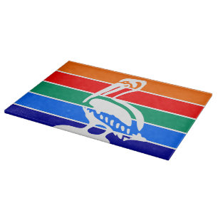 Planche À Découper Plateau de coupe en verre avec Drapeau de Saint-Pé