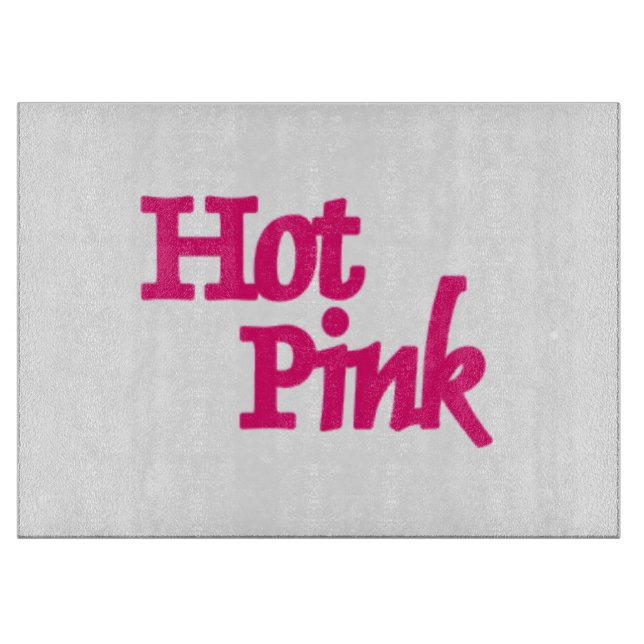 Planche À Découper Plateau de coupe en verre blanc rose chaud (Devant)